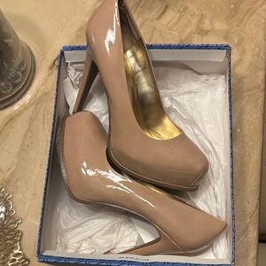 Beautiful Blush Platform Heels.